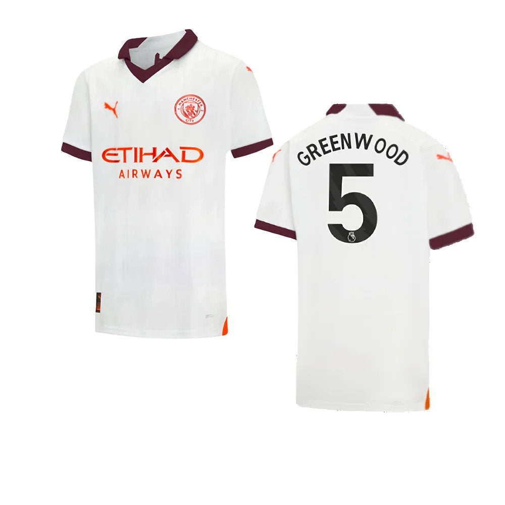 2023-2024 Man City Away Shirt (Kids) (Greenwood 5)_0