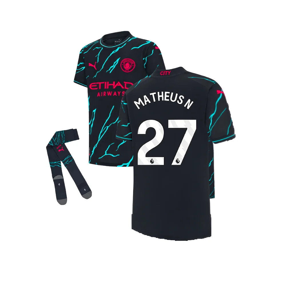 2023-2024 Man City Third Mini Kit (Matheus N 27)_0