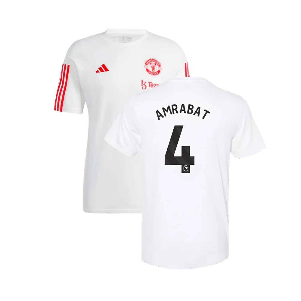 2023-2024 Man Utd Training Tee (White) (Amrabat 4)_0