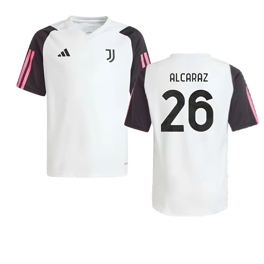 2023-2024 Juventus Training Shirt (White) - Kids (Alcaraz 26)_0