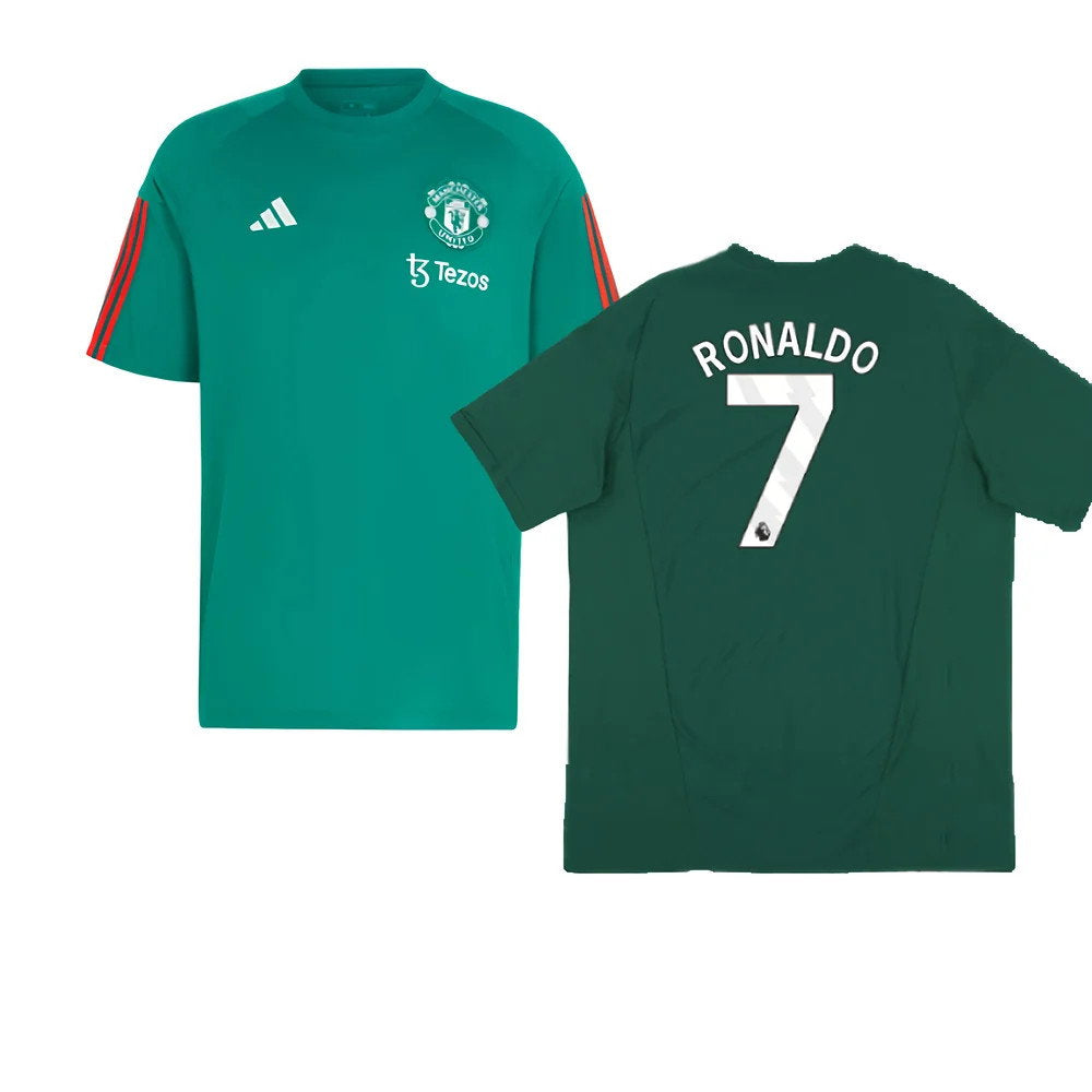 2023-2024 Man Utd Training Tee (Green) (Ronaldo 7)_0