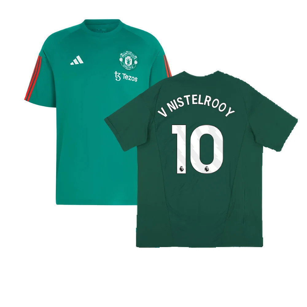2023-2024 Man Utd Training Tee (Green) (V Nistelrooy 10)_0