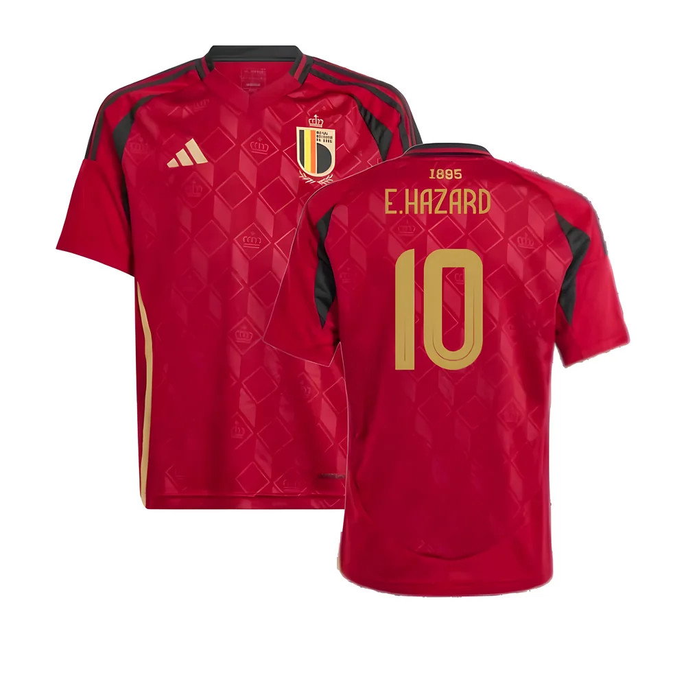 2024-2025 Belgium Home Shirt (Kids) (E.Hazard 10)_0