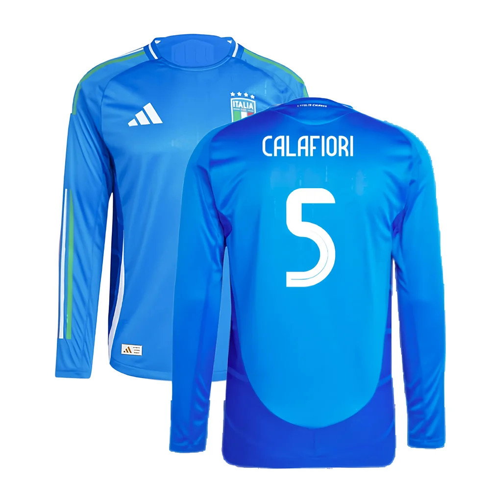 2024-2025 Italy Authentic Long Sleeve Home Shirt (CALAFIORI 5)_0