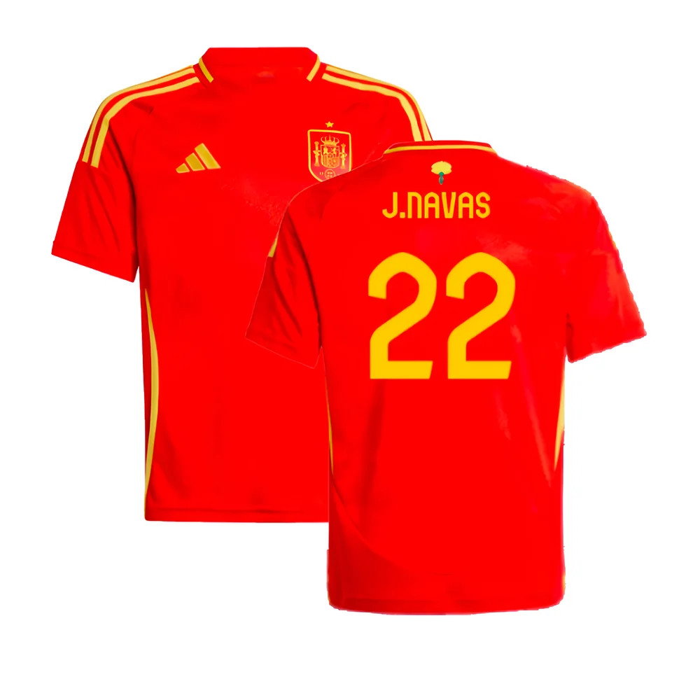 2024-2025 Spain Home Shirt (Kids) (J.Navas 22)_0