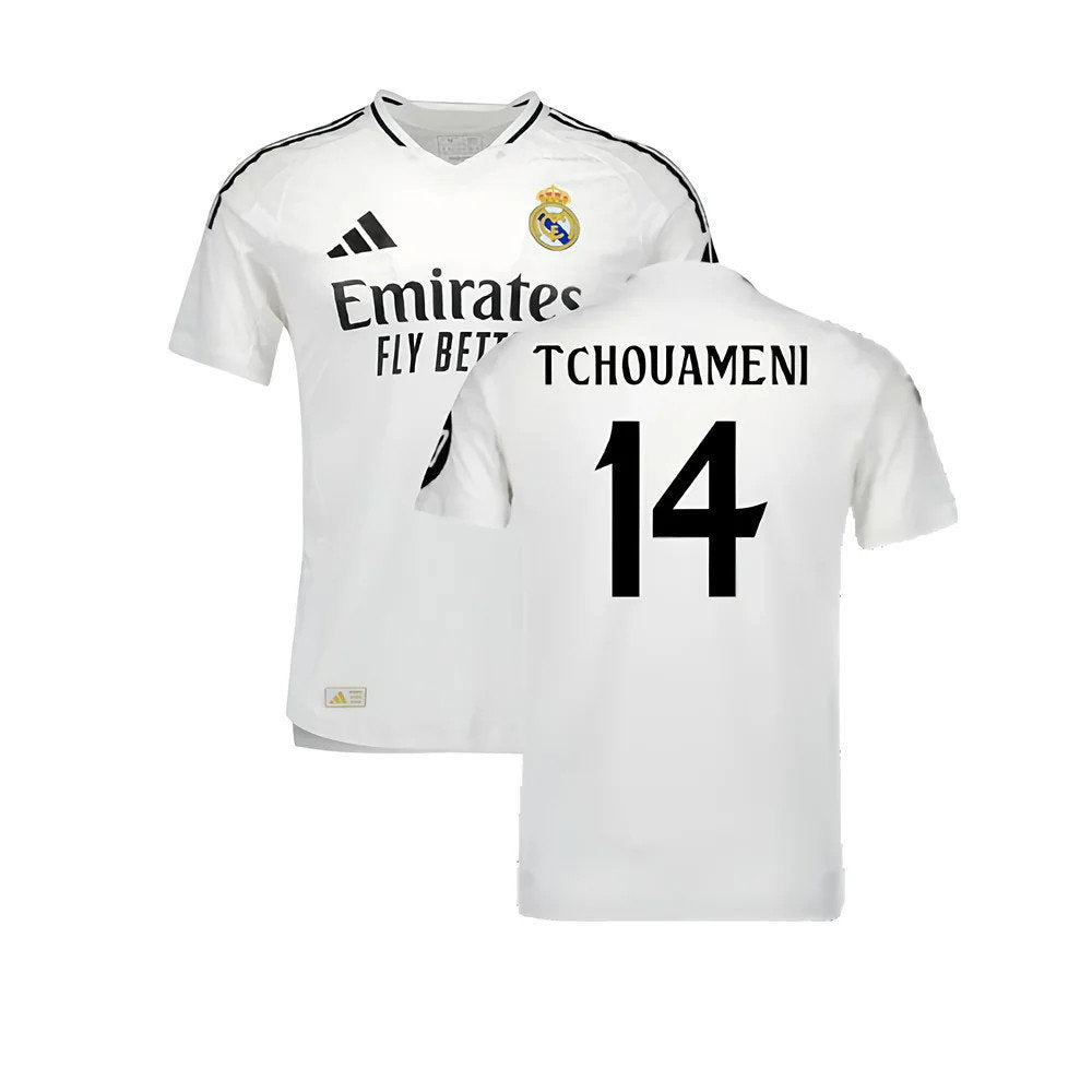 2024-2025 Real Madrid Authentic Home Shirt (Tchouameni 14)_0