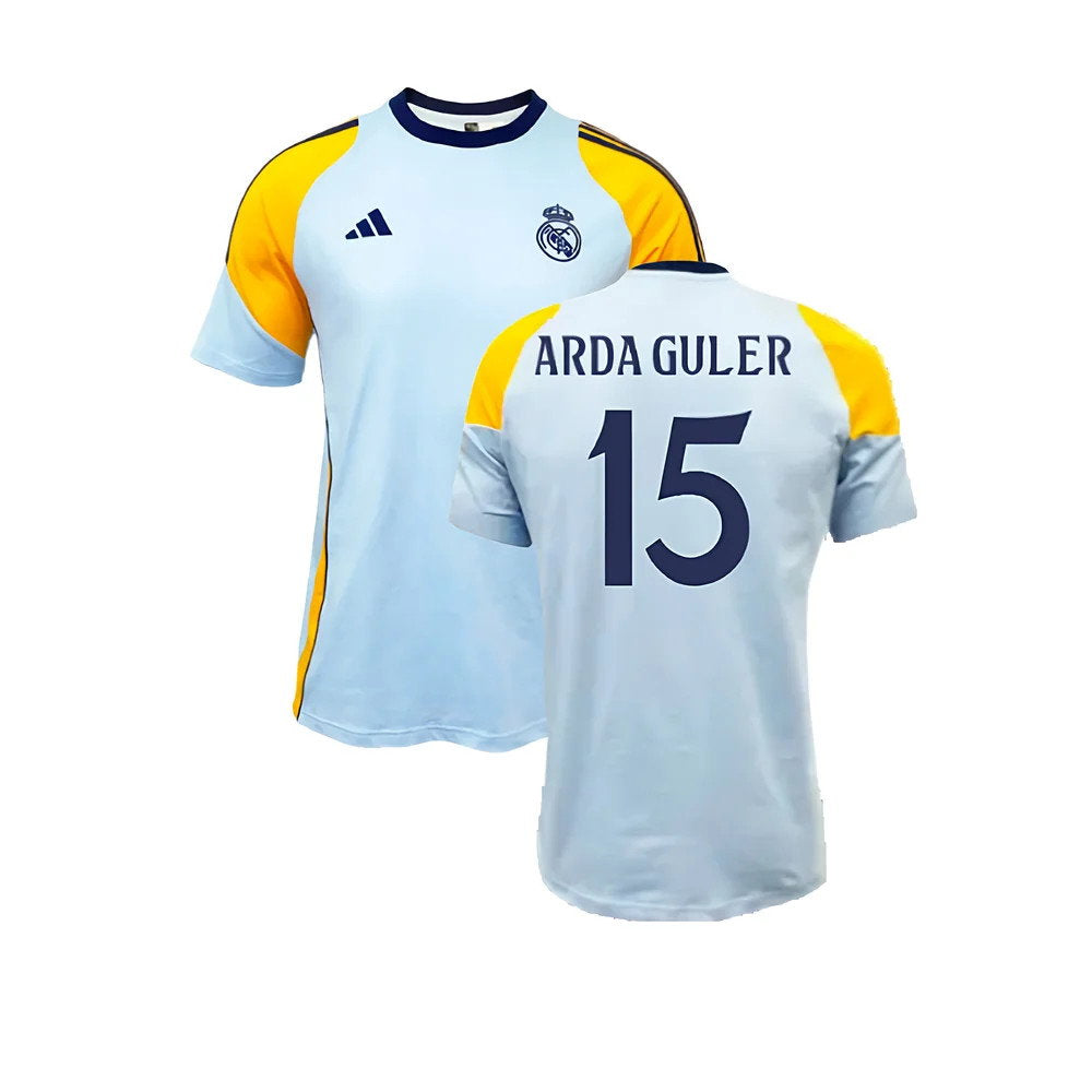 2024-2025 Real Madrid Training Tee (Glow Blue) (Arda Guler 15)_0
