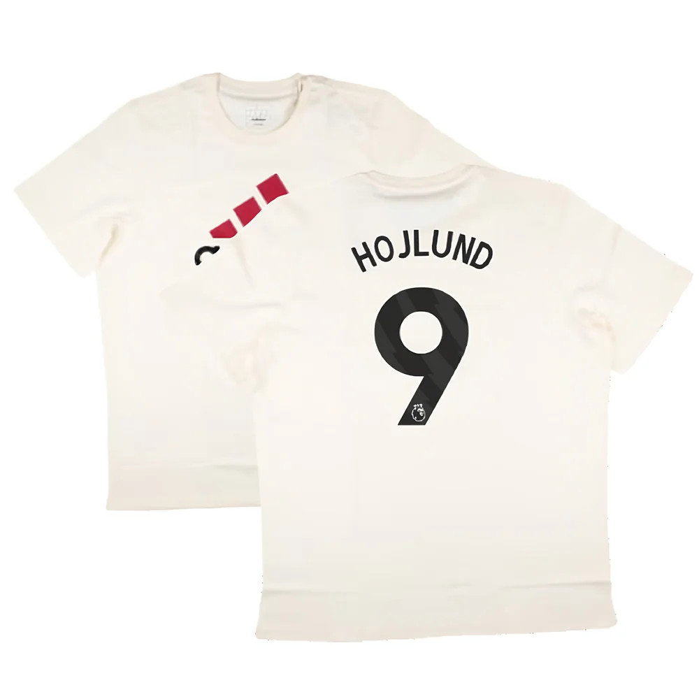 2024-2025 Man Utd SZN Graphic Tee (Cream White) (Hojlund 9)_0