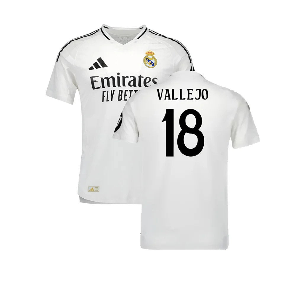 2024-2025 Real Madrid Authentic Home Shirt (Vallejo 18)_0