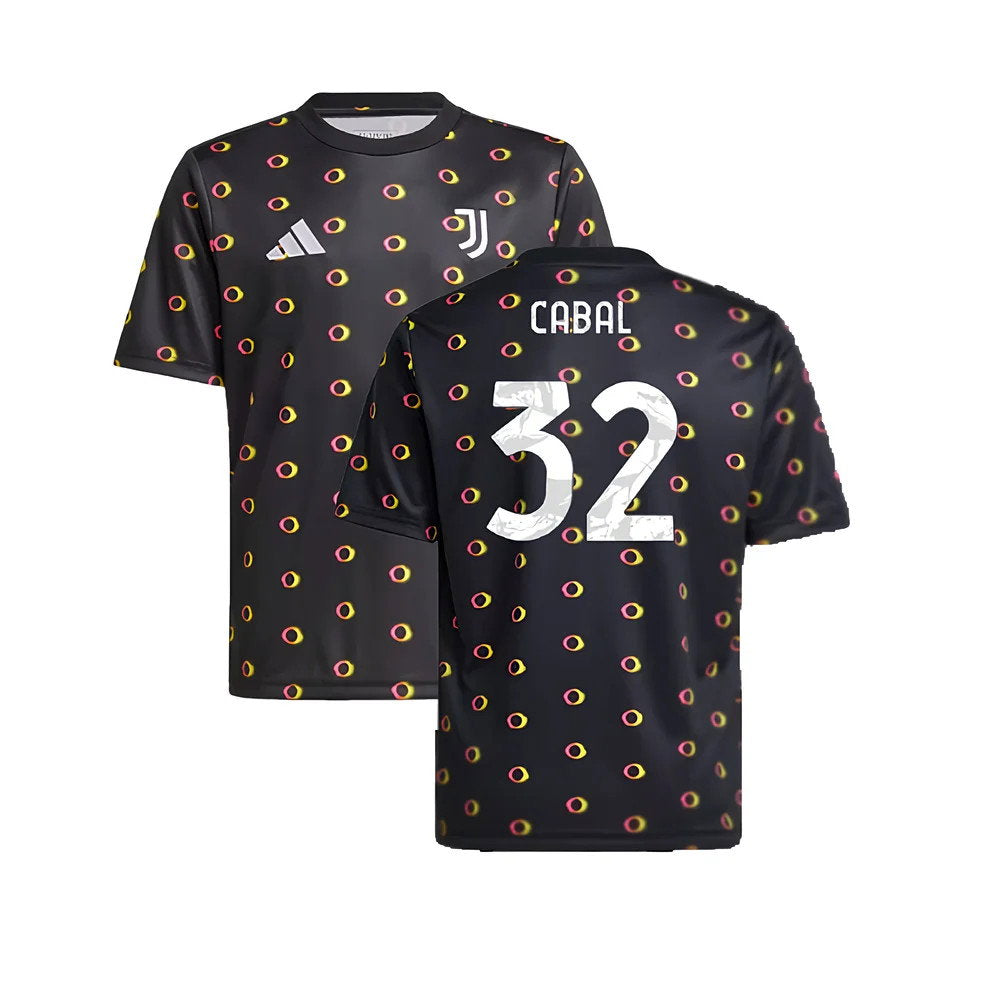 2024-2025 Juventus Pre-Match Shirt (Black) - Kids (Cabal 32)_0