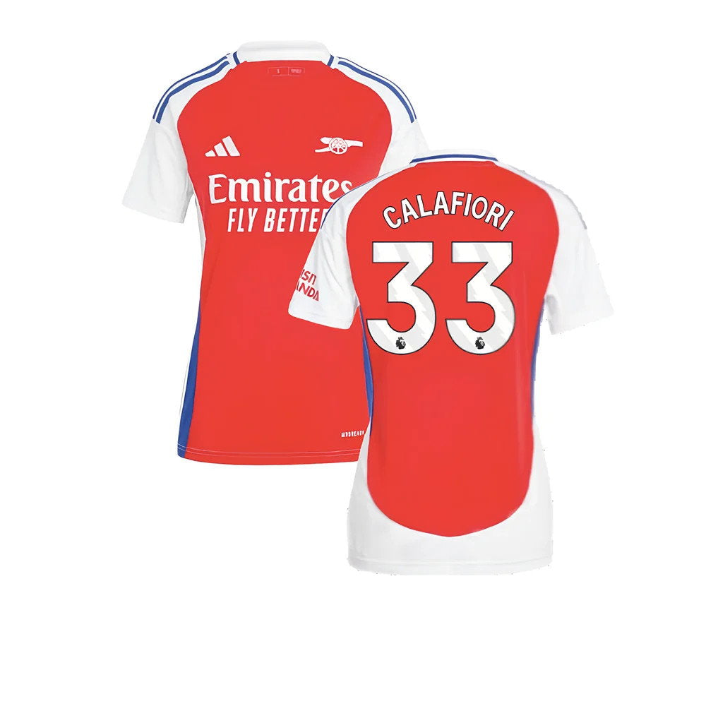 2024-2025 Arsenal Home Shirt (Womens) (Calafiori 33)_0