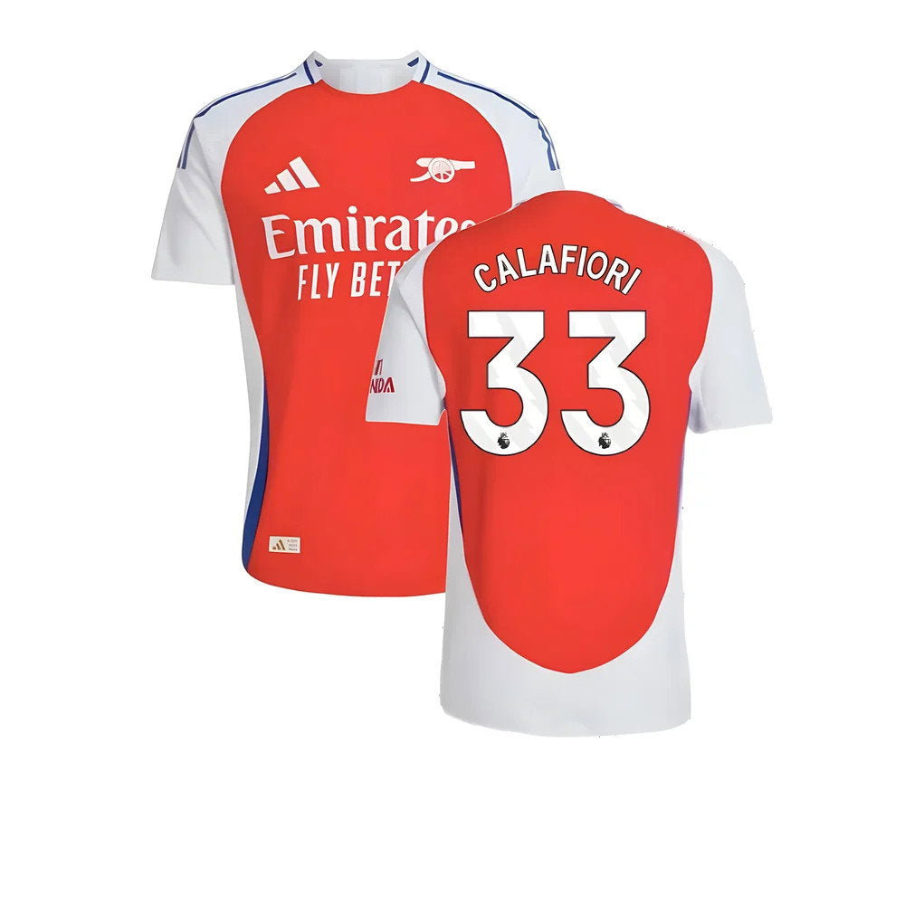 2024-2025 Arsenal Authentic Home Shirt (Calafiori 33)_0