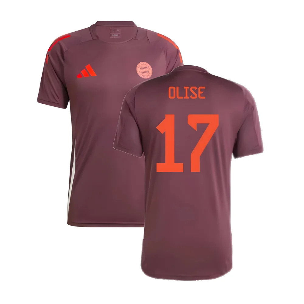 2024-2025 Bayern Munich Training Shirt (Shadow Maroon) (Olise 17)_0