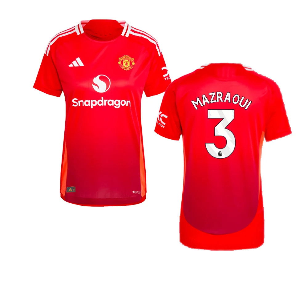 2024-2025 Man Utd Authentic Home Shirt (Womens) (Mazraoui 3)_0