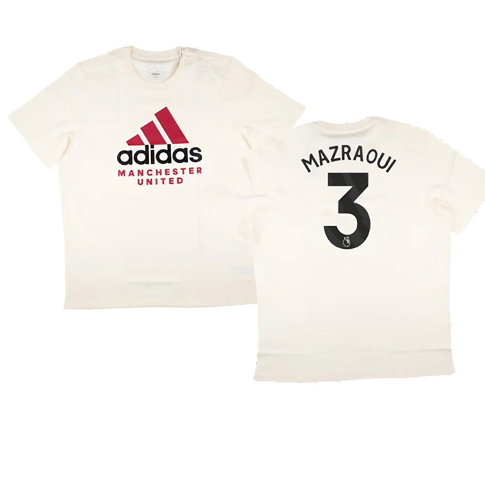 2024-2025 Man Utd SZN Graphic Tee (Cream White) (Mazraoui 3)_0