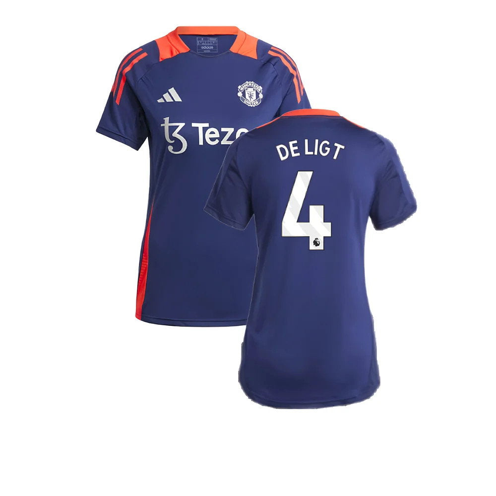 2024-2025 Man Utd Training Jersey (Night Indigo) - Womens (De Ligt 4)_0