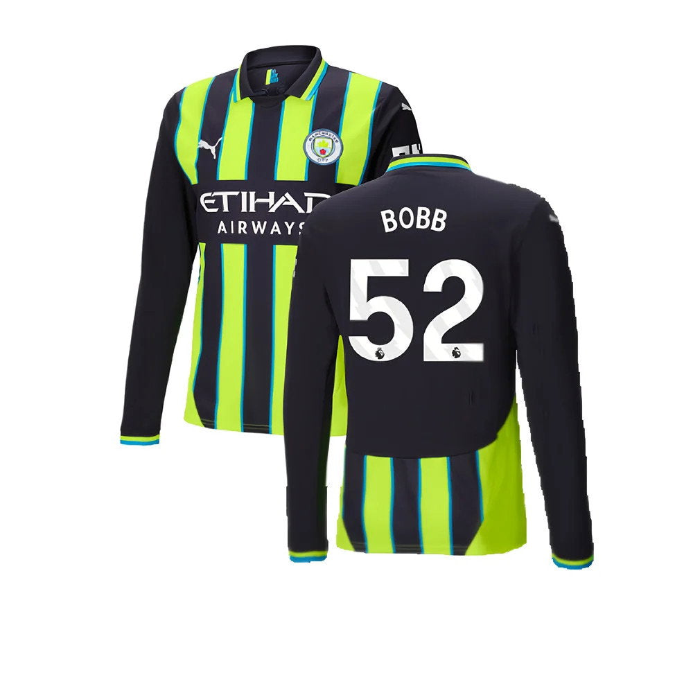 2024-2025 Man City Away Long Sleeve Shirt (Bobb 52)_0