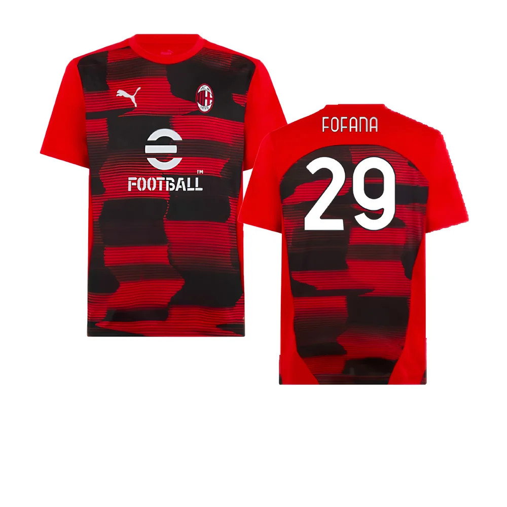2024-2025 AC Milan Prematch SS Shirt (Red) (Fofana 29)_0