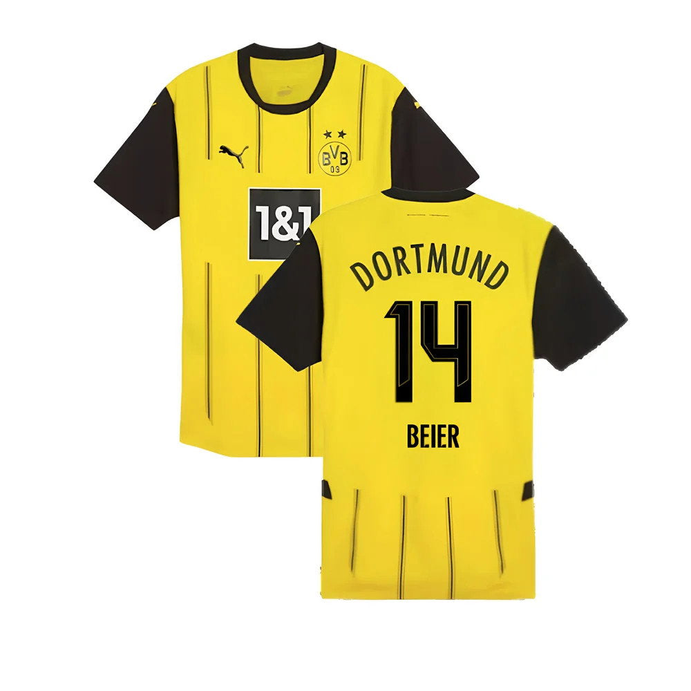 2024-2025 Borussia Dortmund Authentic Home Shirt (Beier 14)_0