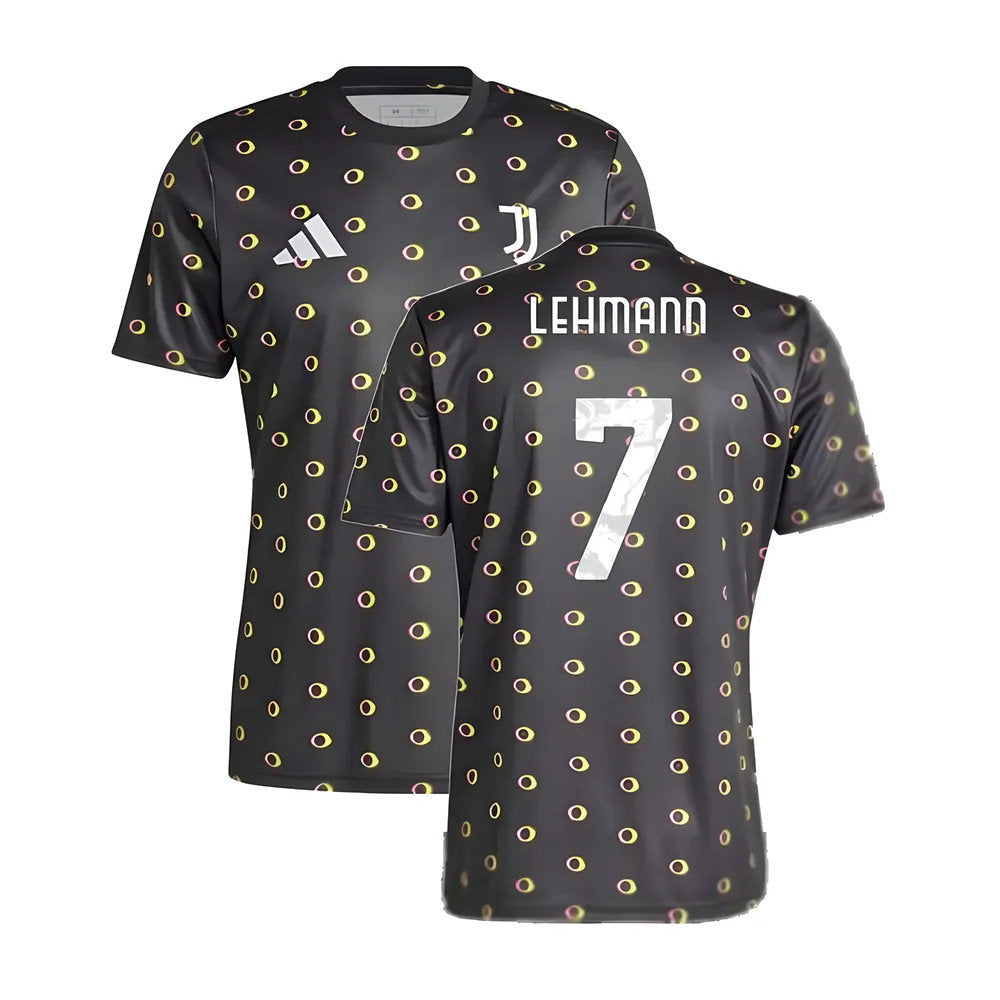 2024-2025 Juventus Pre-Match Shirt (Black) (Lehmann 7)_0