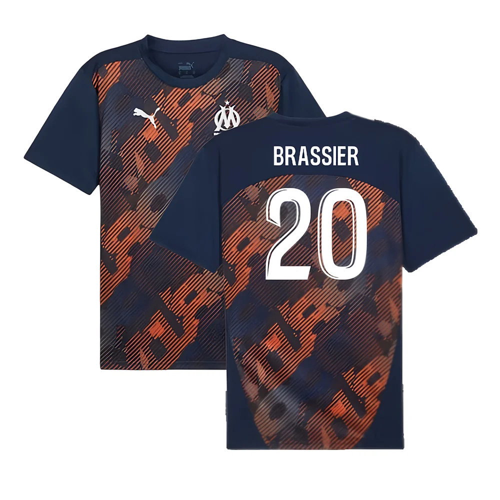 2024-2025 Marseille Pre-Match Shirt (Club Navy) (Brassier 20)_0