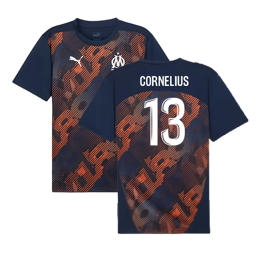 2024-2025 Marseille Pre-Match Shirt (Club Navy) (Cornelius 13)_0