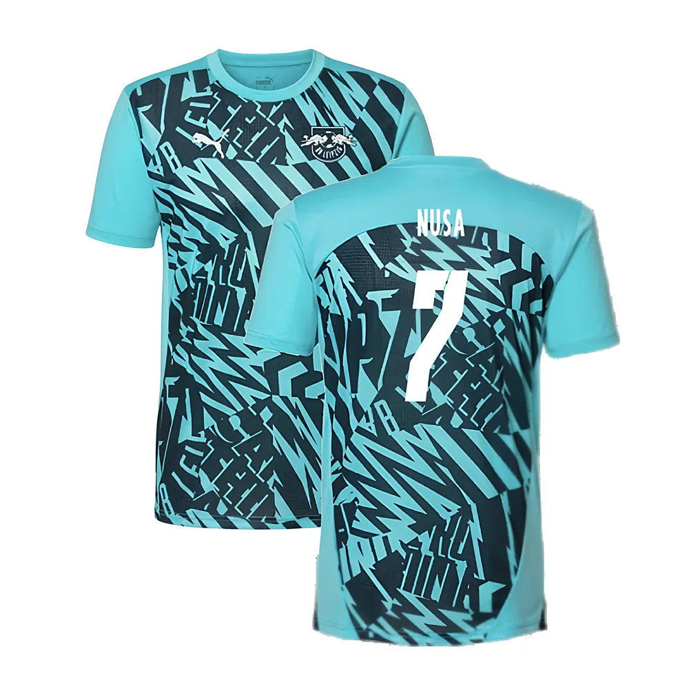 2024-2025 Red Bull Leipzig Pre-Match SS Shirt (Aqua) (Nusa 7)_0