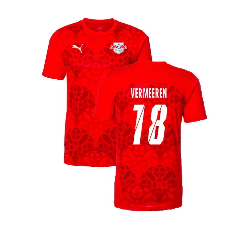 2024-2025 Red Bull Leipzig Pre-Match Shirt (Red) (Vermeeren 18)_0
