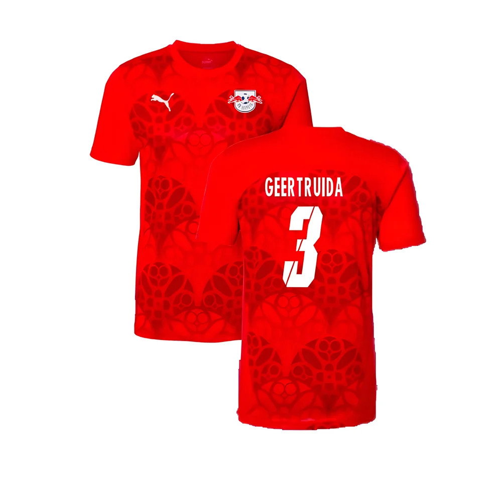 2024-2025 Red Bull Leipzig Pre-Match Shirt (Red) (Geertruida 3)_0