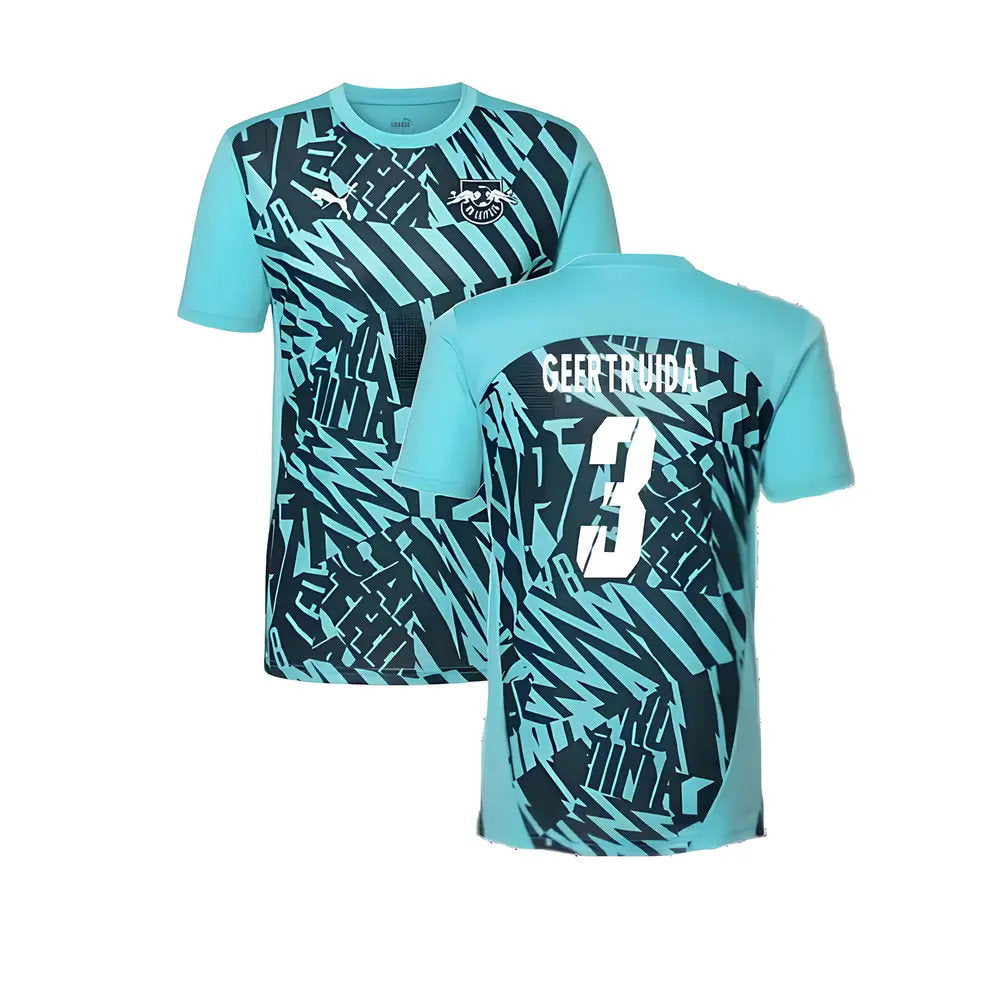 2024-2025 Red Bull Leipzig Pre-Match SS Shirt (Aqua) (Geertruida 3)_0