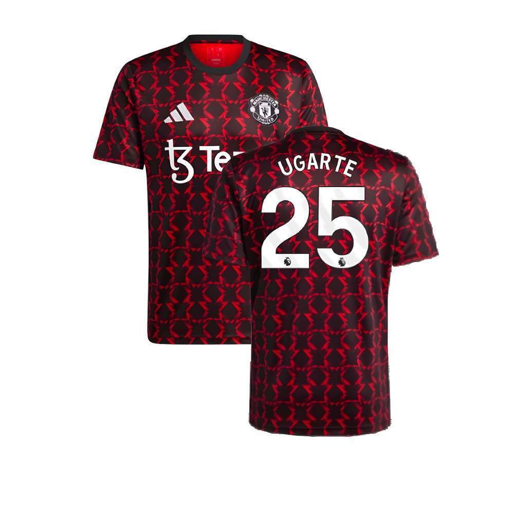 2024-2025 Man Utd Pre-Match Shirt (Black) (Ugarte 25)_0