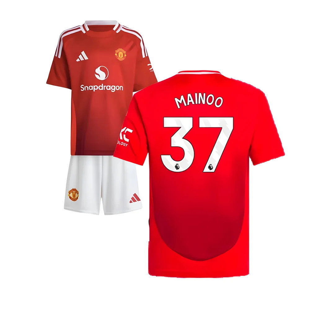 2024-2025 Man Utd Home Mini Kit (Mainoo 37)_0