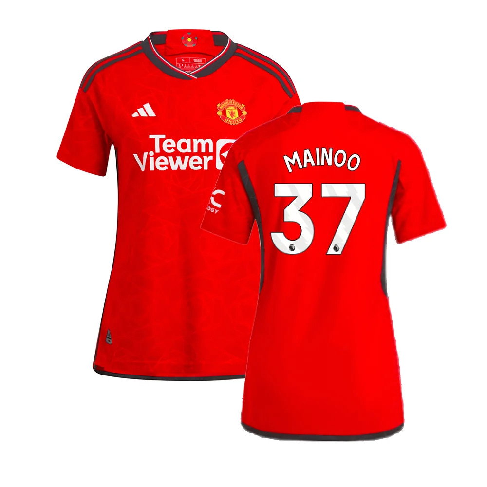 2023-2024 Man Utd Authentic Home Shirt (Ladies) (Mainoo 37)_0