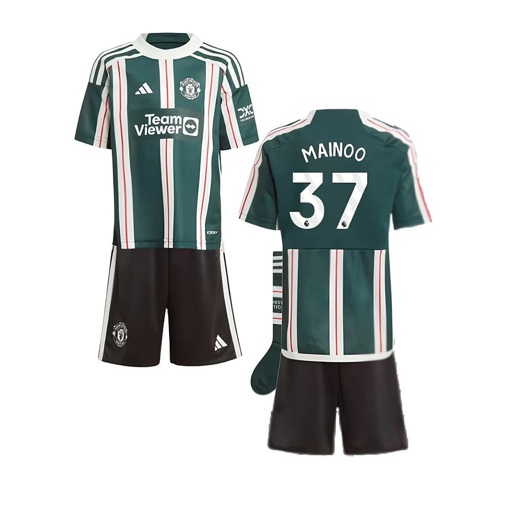 2023-2024 Man Utd Away Mini Kit (Mainoo 37)_0