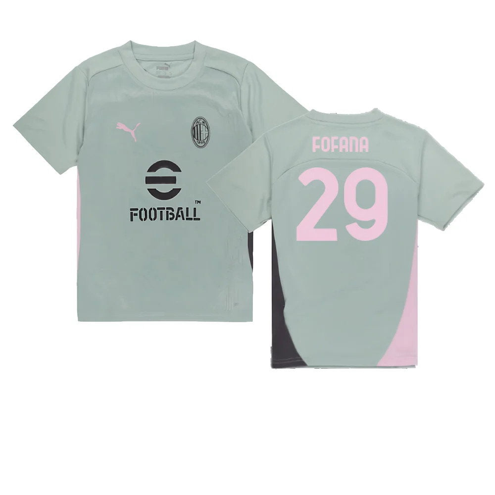 2024-2025 AC Milan Training Shirt (Green Fog) - Kids (Fofana 29)_0