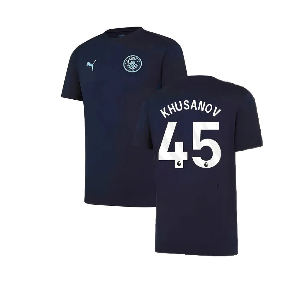 2024-2025 Man City Training Shirt (Inky Blue) - Kids (Khusanov 45)_0