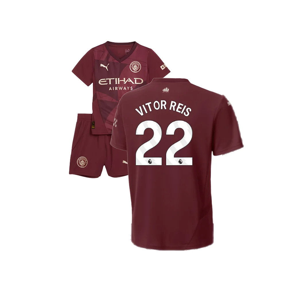 2024-2025 Man City Third Mini Kit (Vitor Reis 22)_0
