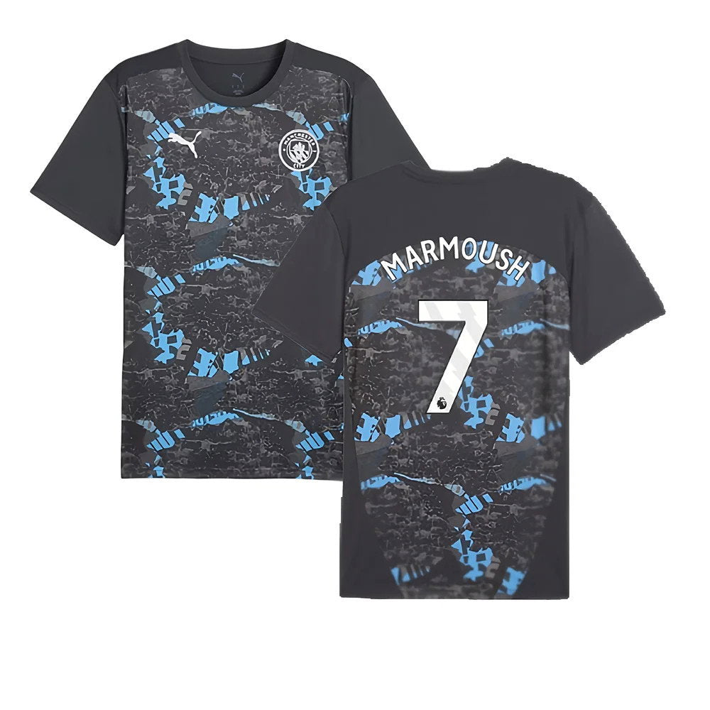 2024-2025 Man City Prematch SS Jersey (Strong Gray) (Marmoush 7)_0