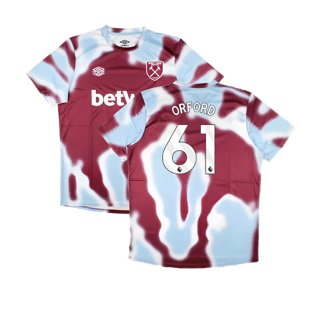 2024-2025 West Ham Warm Up Jersey (New Claret) (Orford 61)_0