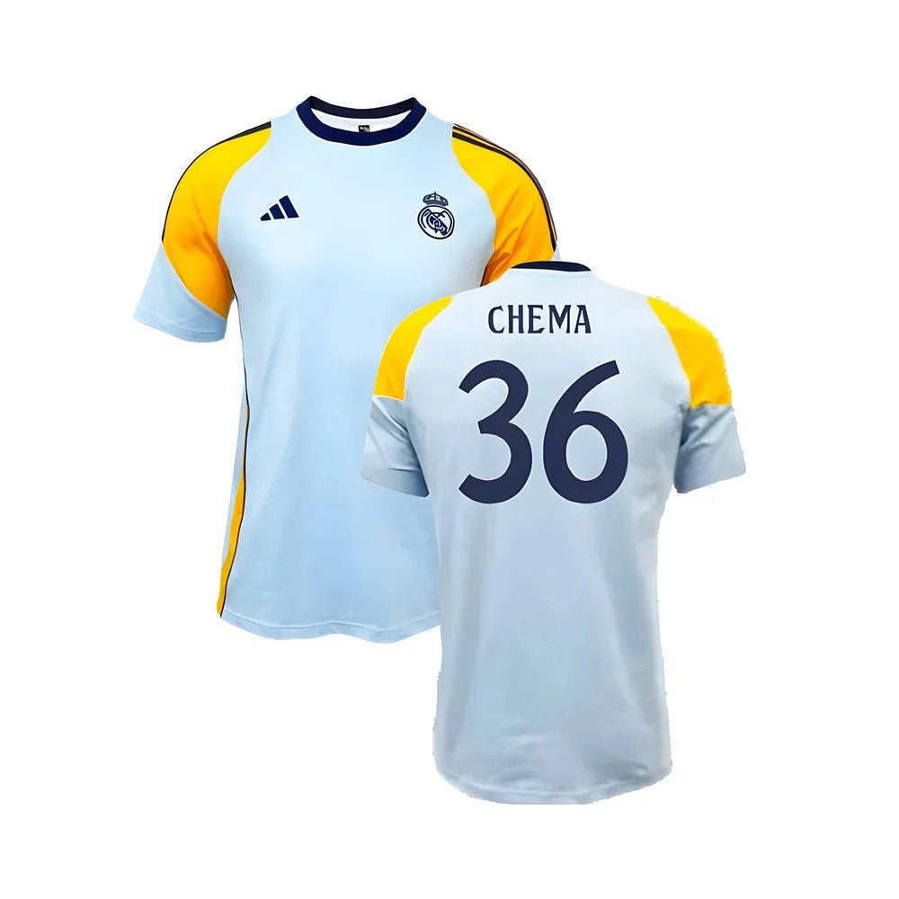 2024-2025 Real Madrid Training Tee (Glow Blue) (Chema 36)_0