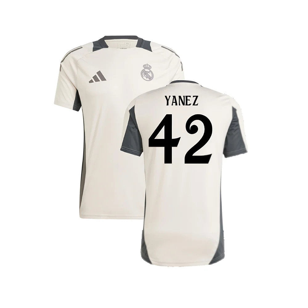 2024-2025 Real Madrid EU Training Jersey (Putty Mauve) (Yanez 42)_0