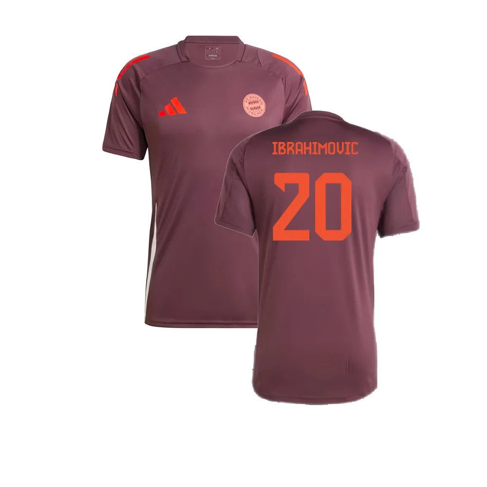 2024-2025 Bayern Munich Training Shirt (Shadow Maroon) (Ibrahimovic 20)_0