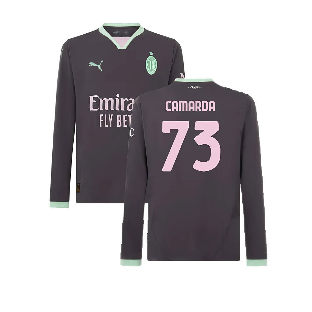 2024-2025 AC Milan Third Long Sleeve Shirt (Camarda 73)_0