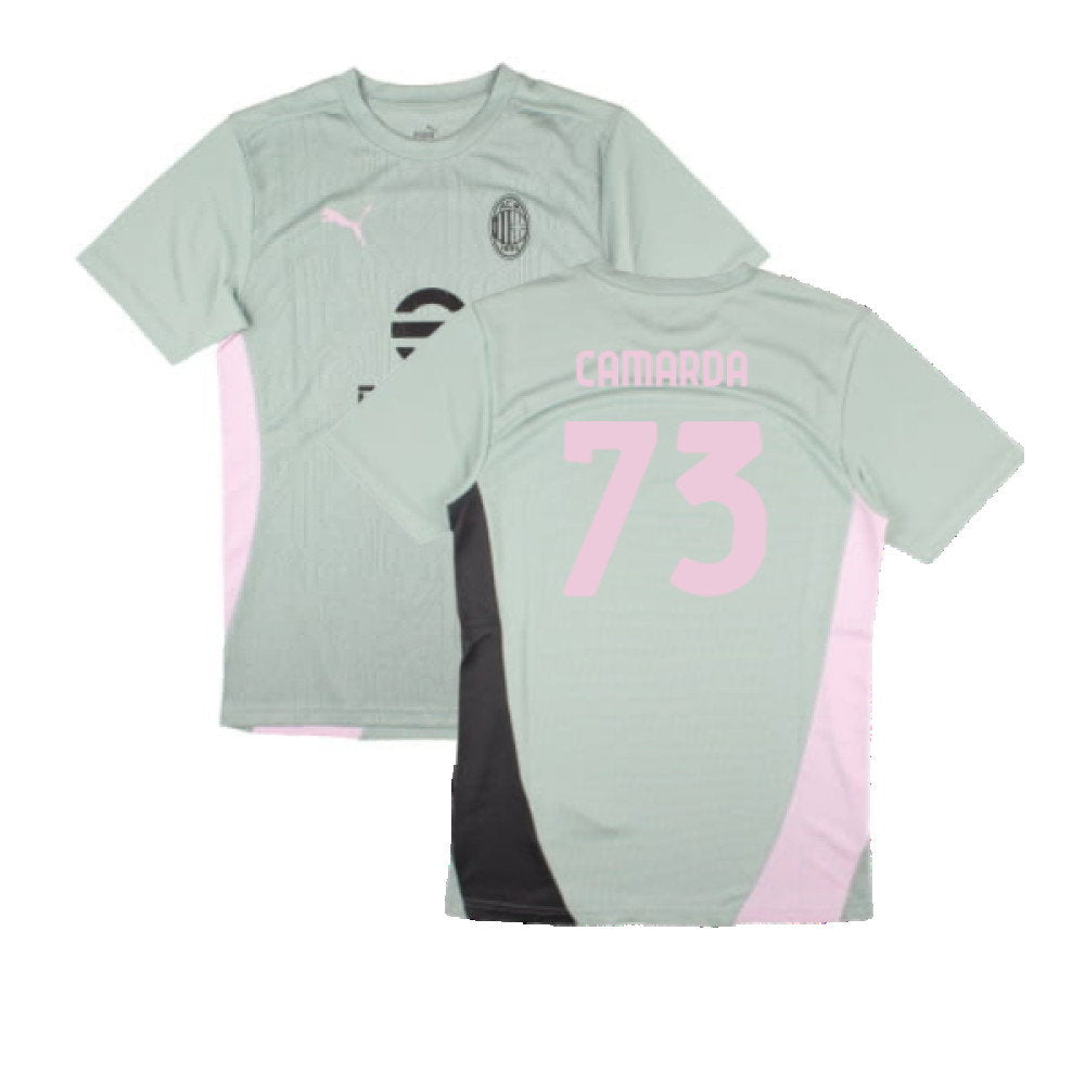 2024-2025 AC Milan Training Shirt (Green Fog) (Camarda 73)_0