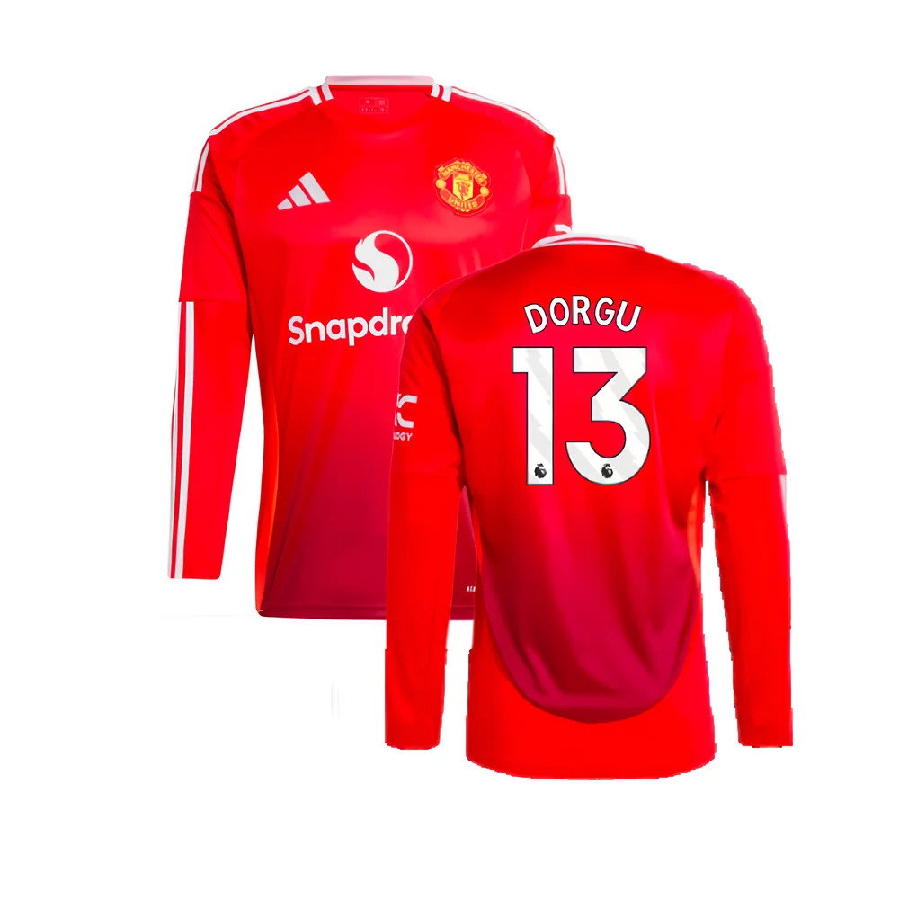 2024-2025 Man Utd Long Sleeve Home Shirt (Dorgu 13)_0