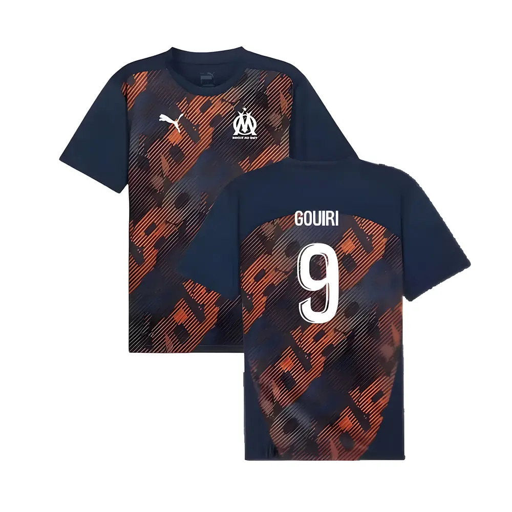 2024-2025 Marseille Pre-Match Shirt (Club Navy) (Gouiri 9)_0