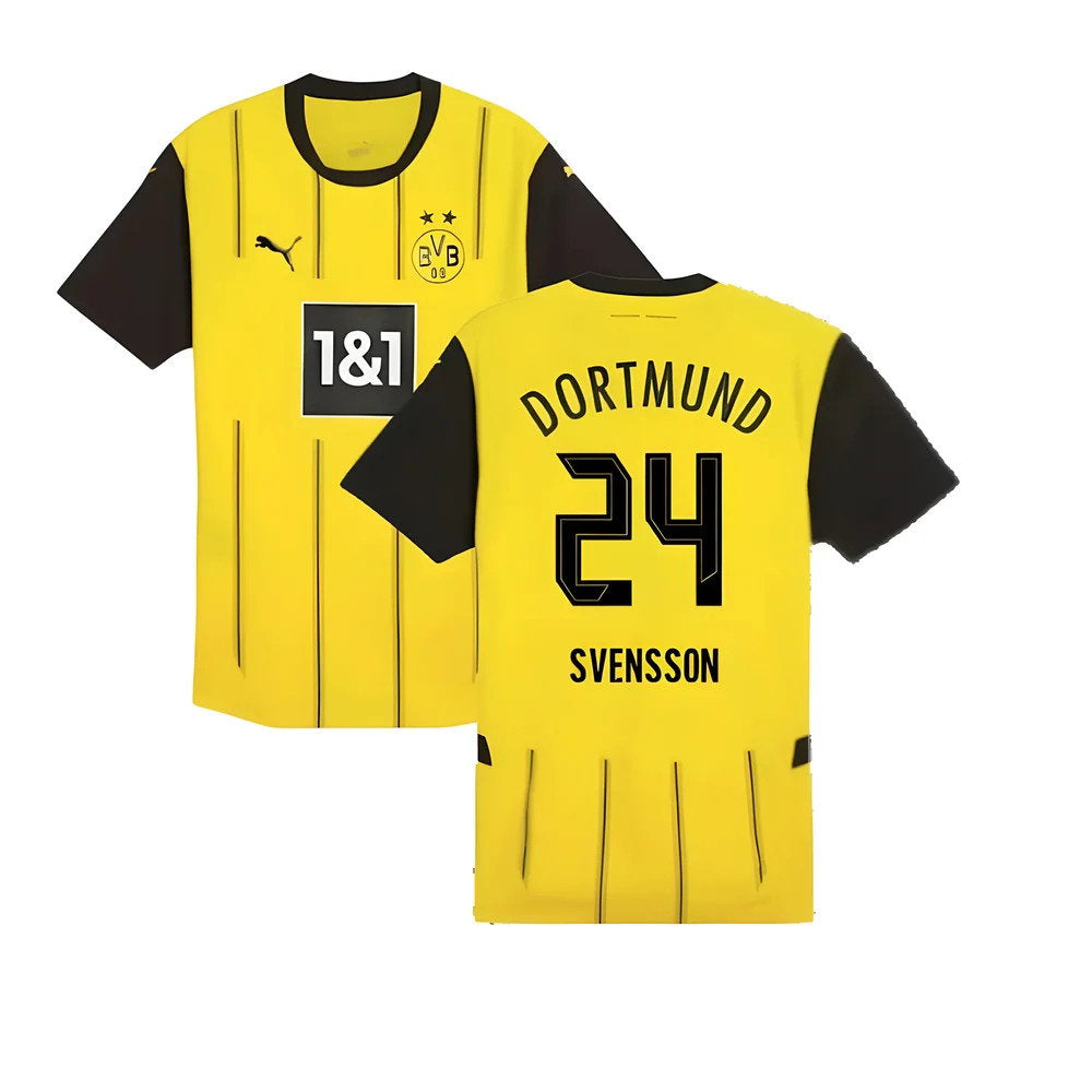 2024-2025 Borussia Dortmund Authentic Home Shirt (Svensson 24)_0