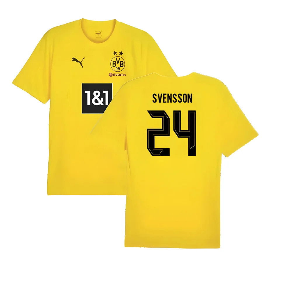 2024-2025 Borussia Dortmund Training Shirt (Yellow) (Svensson 24)_0