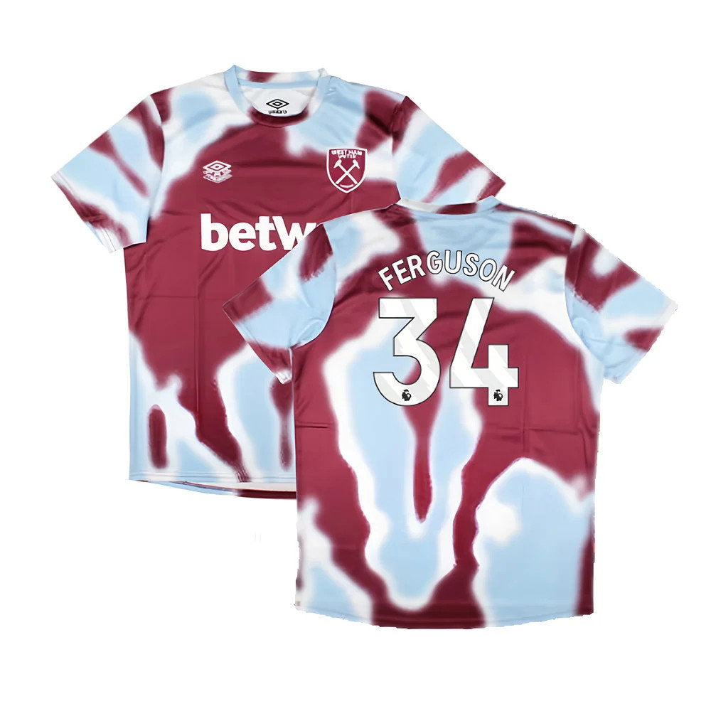 2024-2025 West Ham Warm Up Jersey (New Claret) (Ferguson 34)_0