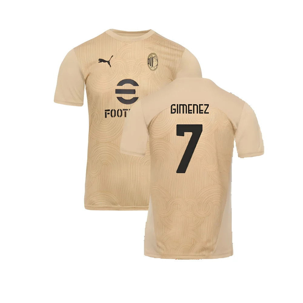 2024-2025 AC Milan Pre-Match Shirt (Putty) (Gimenez 7)_0